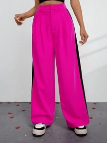 SHEIN Essnce Của phụ nữ Đúng mốt Khối màu Dài Quần Cho Ngày Lễ Tình Nhân Trang phục trên phố - Nhiều màu - Xem 5