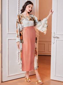 Modelyn Women'S Full Print Bell Sleeve Dress - Multicolor - View 4