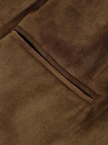 Manfinity Mode 男士披肩领单扣西装，男士棕色西装外套，男士正装夹克，男士休闲西装外套，男士西装外套，男士外套 - 棕色 - 查看 5