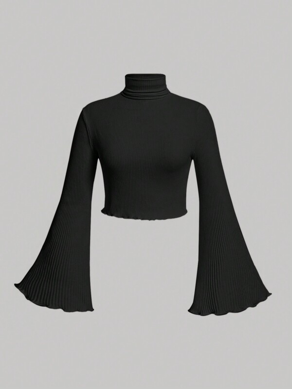 SHEIN MOD Tricou cu mânecă clopot pentru femei de mărime mare