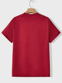 Manfinity VCAY Nam Mô hình rồng In Áo thun Và Bộ quần short - Đỏ - Xem 5