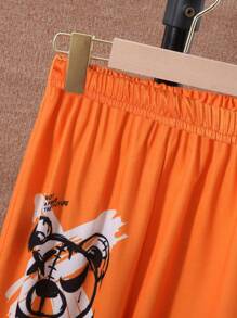 SHEIN 青少年男生卡通和標語印花2件套裝 - 彩色 - 查看 4