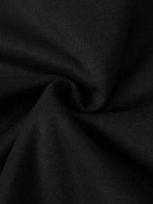 INAWLY Rhinestone Letter Graphic Drop Shoulder Sweatshirt - Black - View 3