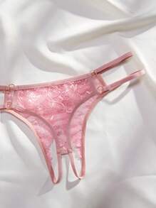 6pcs Women's Sexy Lace Crotchless Panties Lingerie - Multicolor - View 5