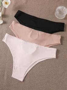 Culottes Grandes Tailles Pour Femmes, 3 Pièces / Paquet