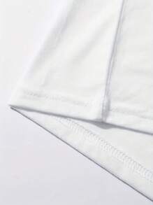 INAWLY 女士碎花印花休闲背心图案T恤女式上衣 - 白色 - 查看 3