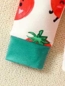 SHEIN 嬰兒女童緊身卡通印花睡衣套裝和條紋睡衣套裝 - 彩色 - 查看 3