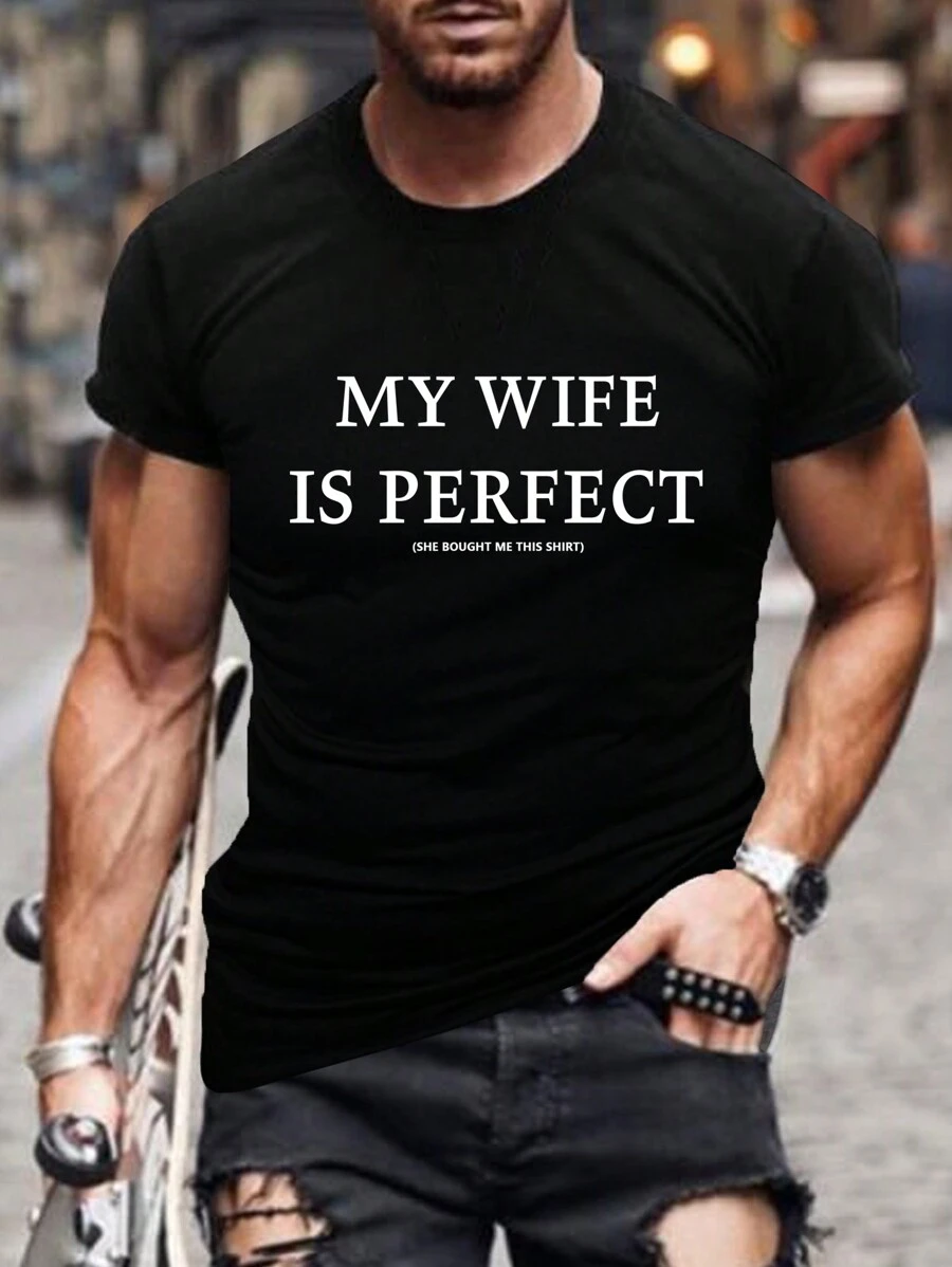 Manfinity Homme Men Plus Slogan Graphic Tee - Black - View 1
