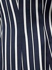 SHEIN Clasi Women'S Long-Sleeved Striped Blazer Jacket - Blue and White - View 6