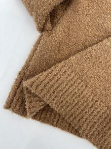 Flirla Khaki Color Short Flare Sleeve Sweater