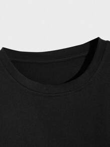 Manfinity Homme 男士字母图案短袖 T 恤和短裤休闲 2 件/套，都市，男友礼物，休闲 - 彩色 - 查看 4