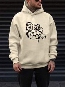 Manfinity EMRG Men's Extra Oversized Printed Hoodie Sweatshirt