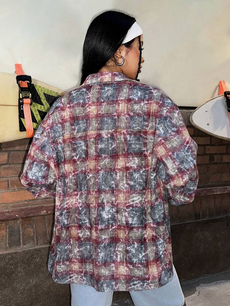 Red Plaid Woven Women'S Shirt