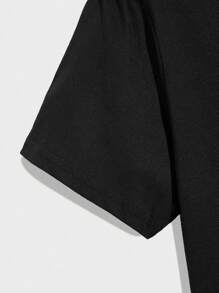 Manfinity Homme 男士字母图案短袖 T 恤和短裤休闲 2 件/套，都市，男友礼物，休闲 - 彩色 - 查看 6