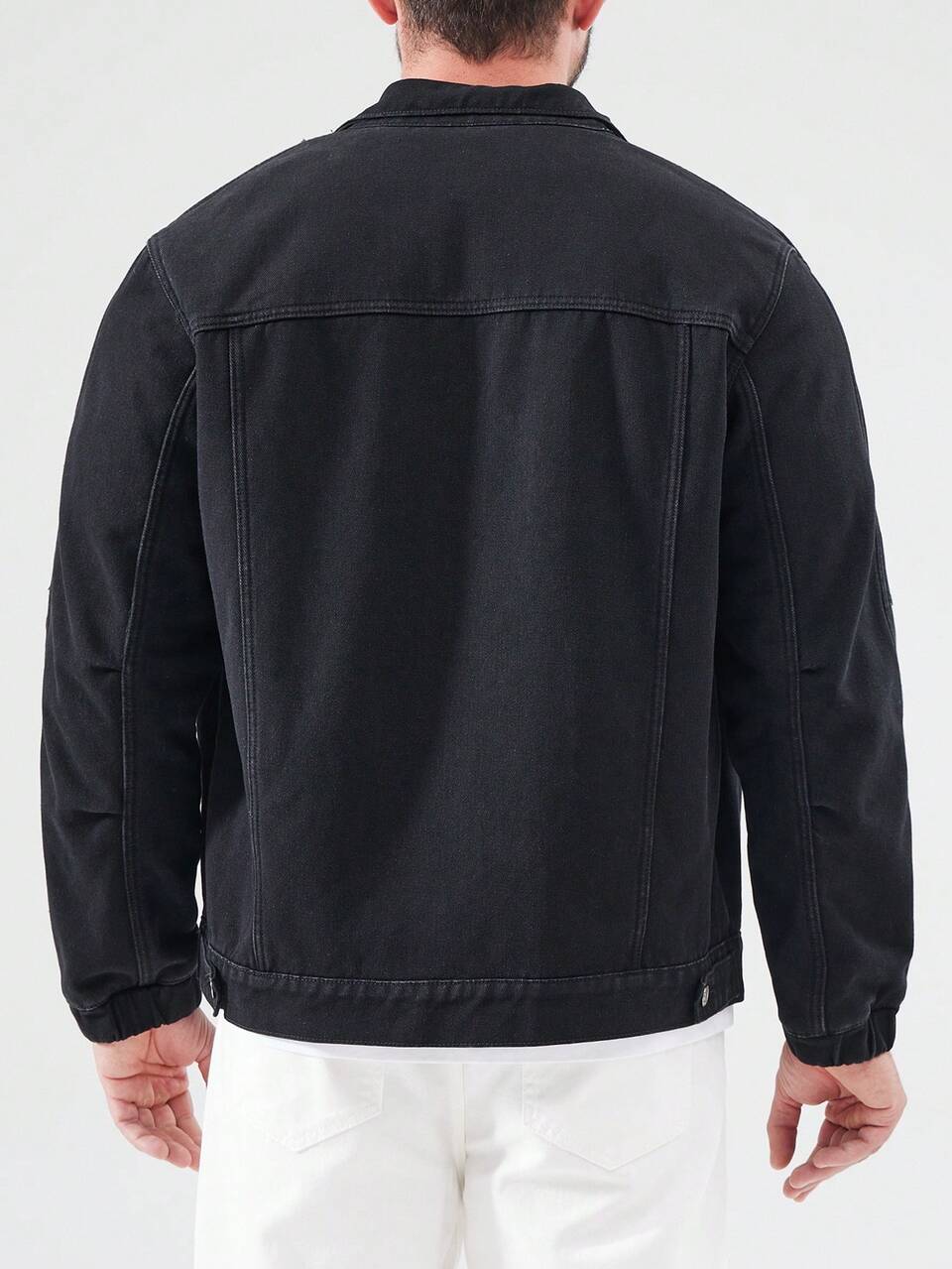 Men's Plus Size Button Up Denim Jacket