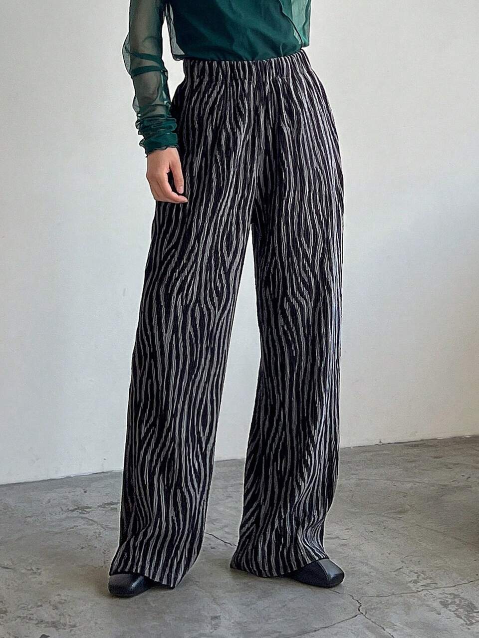 Ladies' All Over Printed Straight Leg Pants