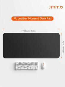 JMMO PU Leather Mouse Pad,Double Side Desk Computer Mouse Pad For Mouse Office Home (900 X 400 Mm) - Black - View 1