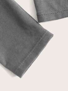 SHEIN ICON 緊身超短女式上衣 - 深灰色 - 查看 6