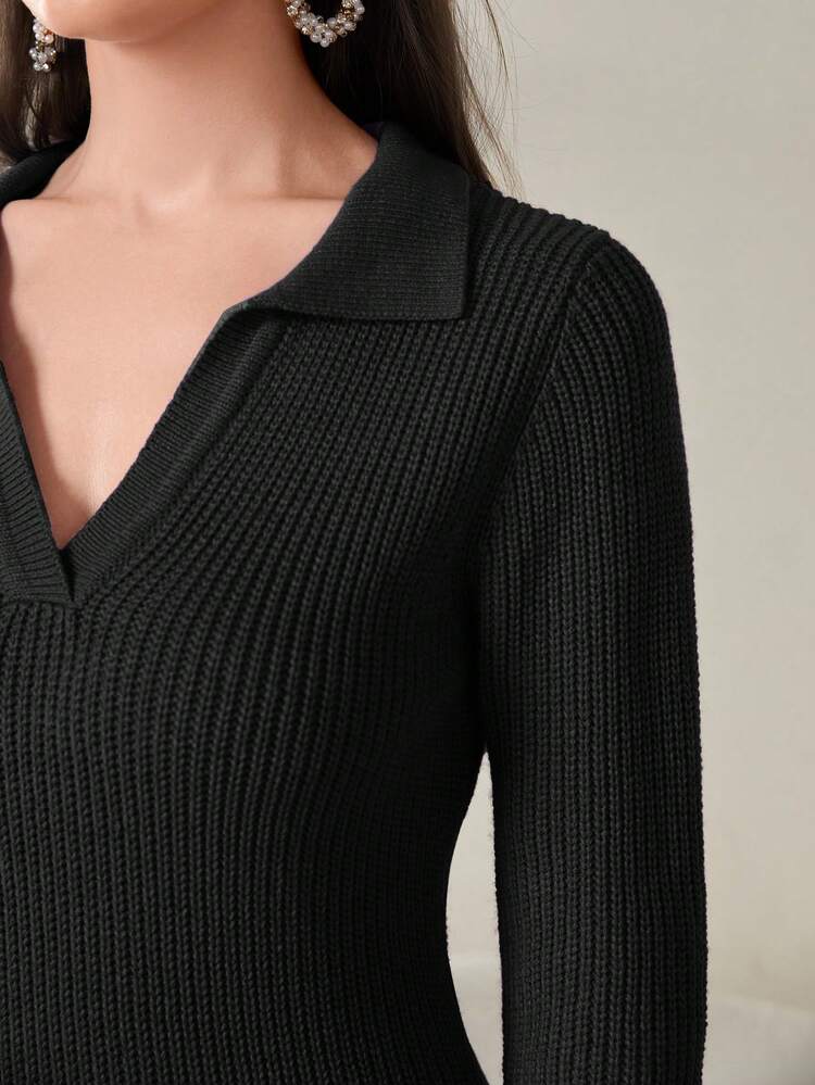 Women'S Turtleneck Long Sleeve Sweater Dress