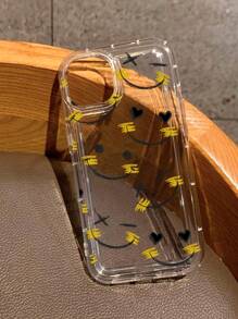 Beatriz Mathias Studio 1入透明軟tpu手機殼,有微笑臉部圖案,防摔全覆蓋設計 - 無色 - 查看 2