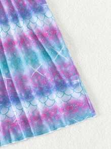 Encubrimiento De Impresión Escala De Sirena Para Niñas Preadolescentes - Multicolor - Ver 4