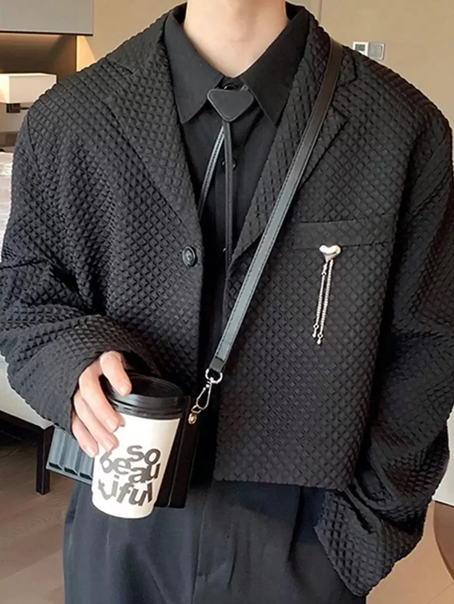 Manfinity Homme Áo khoác dài tay nam - màu đen - Xem 1