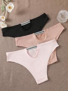 Culottes Grandes Tailles Pour Femmes, 3 Pièces / Paquet