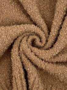 Flirla Khaki Color Short Flare Sleeve Sweater