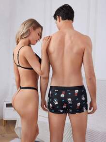 男士貓咪印花短褲 - 彩色 - 查看 7