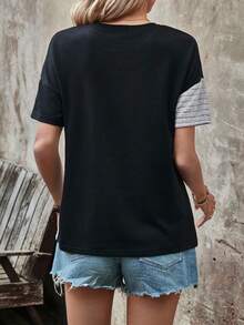 SHEIN LUNE 女士撞色t卹 - 彩色 - 查看 2