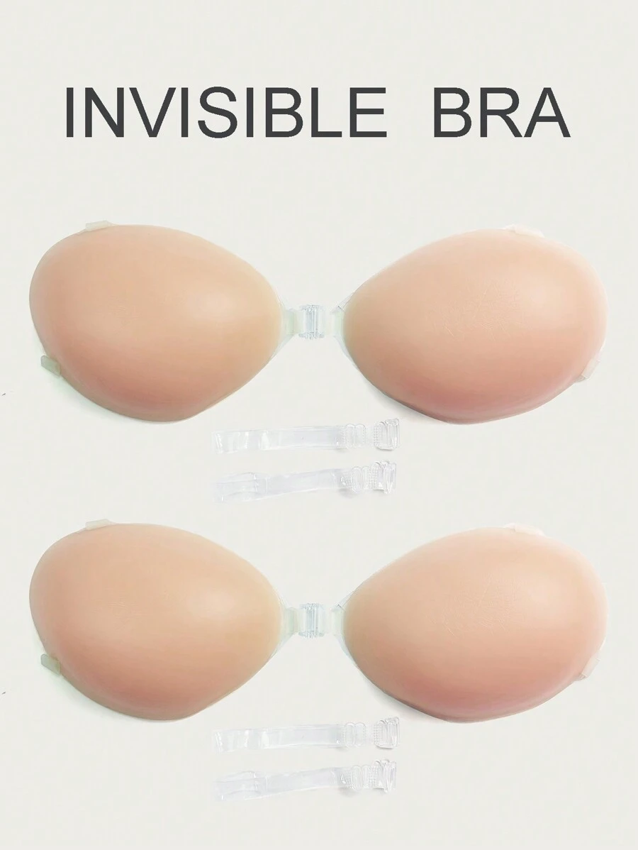 Snug Zone Women'S Strapless Push Up Adhesive Bra 2pairs - Dusty Pink - View 1