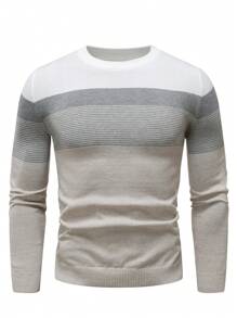 Manfinity Homme Men's Striped Contrast Sweater