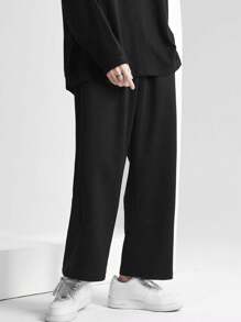 Manfinity Hypemode Loose Fit Men's Sweatpants With Pockets - Black - View 4