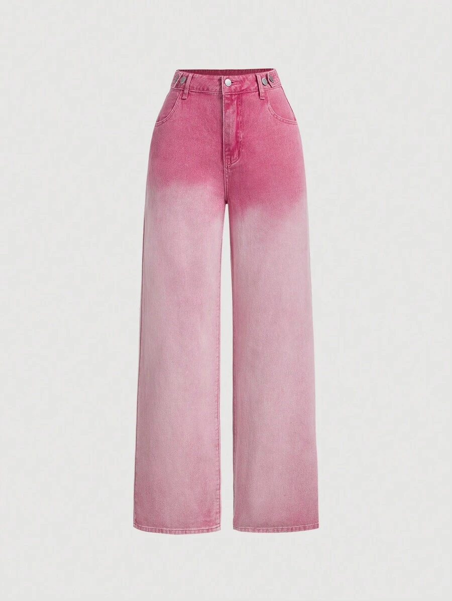 SHEIN MOD Của phụ nữ Biến đổi dần Màu hồng Quần legging thẳng - Hồng - Xem 1