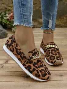 女豹紋款戶外一腳蹬水磚輕便軟底時尚百搭鞋戶外度假風春四季休閒運動鞋 - 彩色 - 查看 2