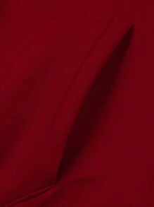 Manfinity Roghcode Men's Casual Cross Print Hoodie And Sweatpants Tracksuit Set, Men 2 Piece Outfits Red, Men 2 Piece Set Sweats, Men Hoodie Set Outfit - Red - View 3