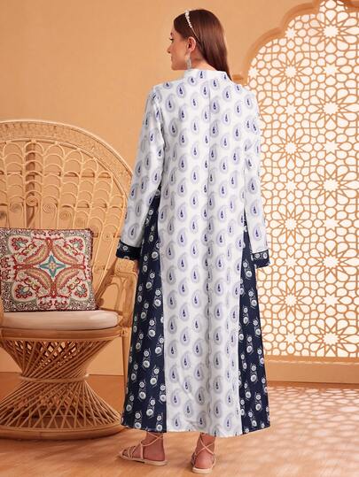 Women's Floral Print Notch Collar Dress