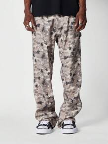 SUMWON Flare Fit Workwear Jean With All Over Print