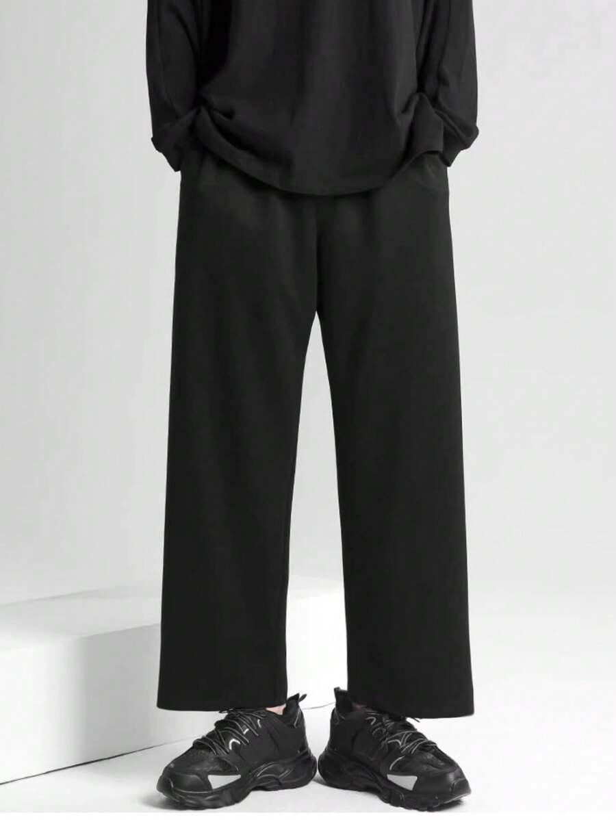 Manfinity Hypemode Loose Fit Men's Sweatpants With Pockets - Black - View 1