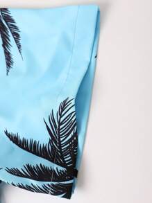 Manfinity RSRT Men's Coconut Trees Printed Short Sleeve Shirt - Multicolor - View 3