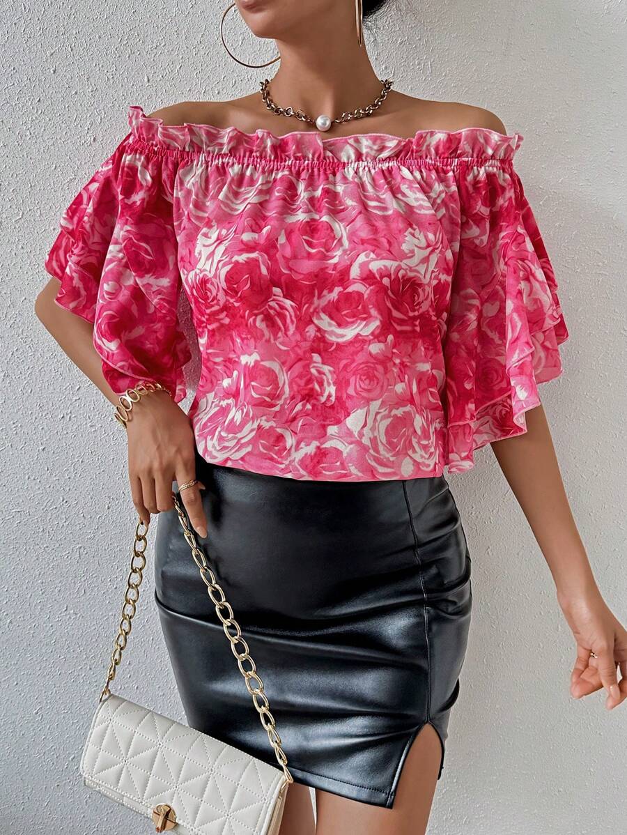 Chiquease 女士花卉印花露肩衫 - 彩色 - 查看 1