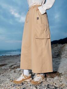 In My Nature Women's Drawstring Waist Cargo Pocket Outdoor Skirt