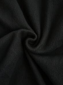 Manfinity Homme Men's Letter Pattern Drop Shoulder Sweatshirt - Black - View 4