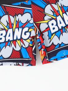 男孩卡通印花泳衣運動兩件套 - 彩色 - 查看 5