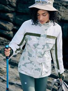 In My Nature 女款迷彩印花滑雪夾克 - 白色 - 查看 7