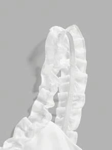 SHEIN MOD Women's Ruffled Sleeveless Dress - White - View 3