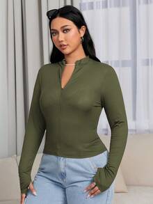 Y-BING T-Shirt Donna Taglie Forti 5XL Viola | Maglietta Estiva A Maniche Corte Con Tasche | Girocollo Largo In Misto Cotone