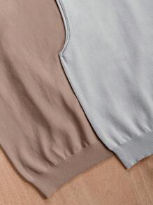 SHEIN Essnce 3pcs/Set Half High Neck Ribbed Knitted Sleeveless Top Combination - Multicolor - View 4