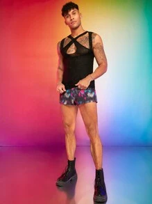 FeverCity 男士全印花梭織休閒短褲