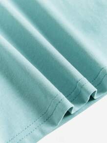 Baby Boy Casual Car Graphic Print Short Sleeve Round Neck T-Shirt Suitable For Summer - Mint Green - View 5